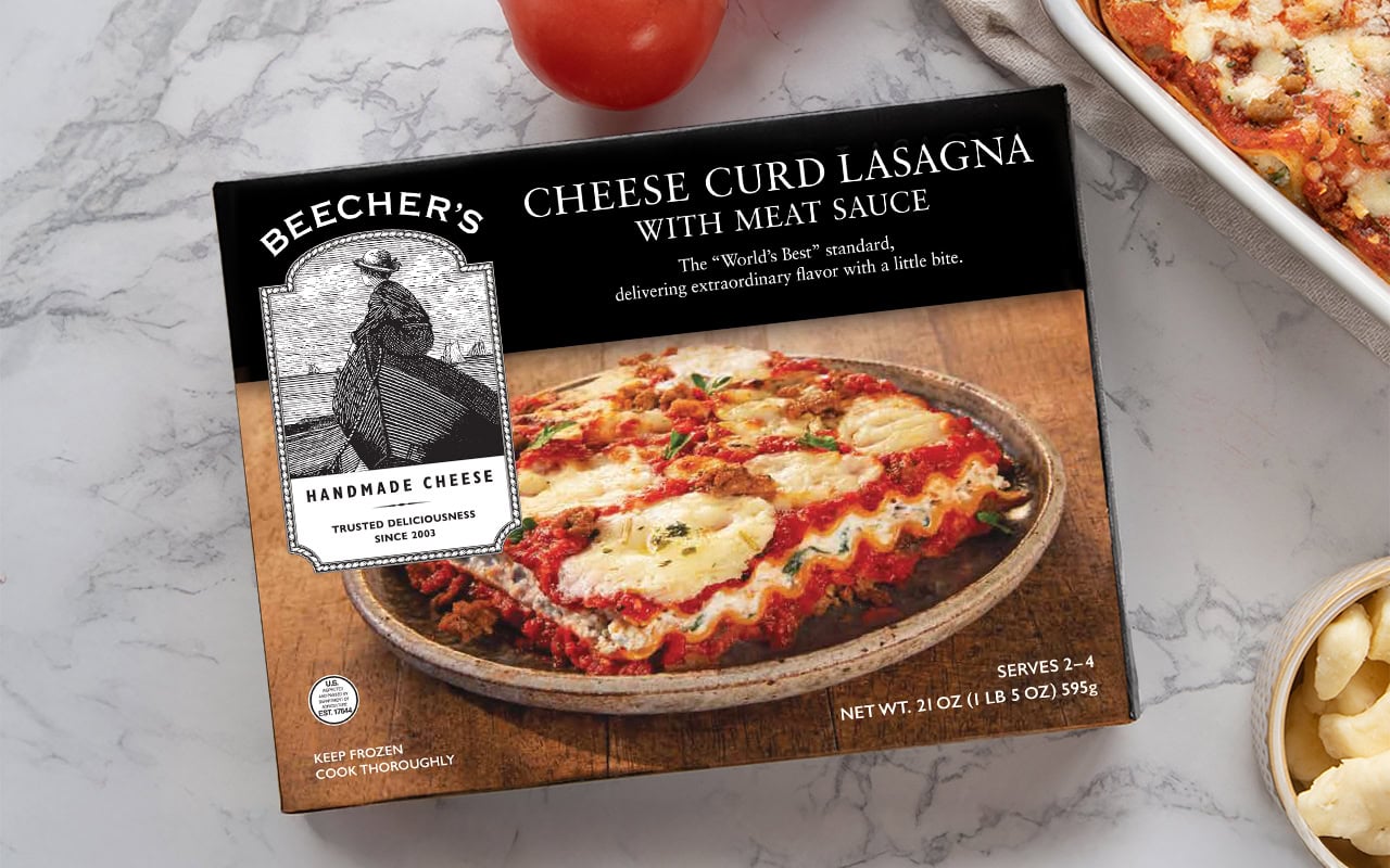 Cheese Curd Lasagna with Meat Sauce beauty shot