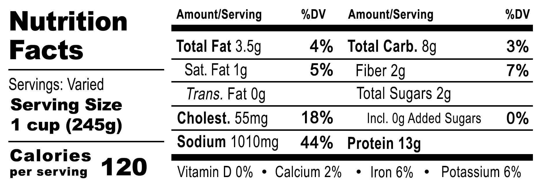 Nutrition Facts Chickenveg_ALL