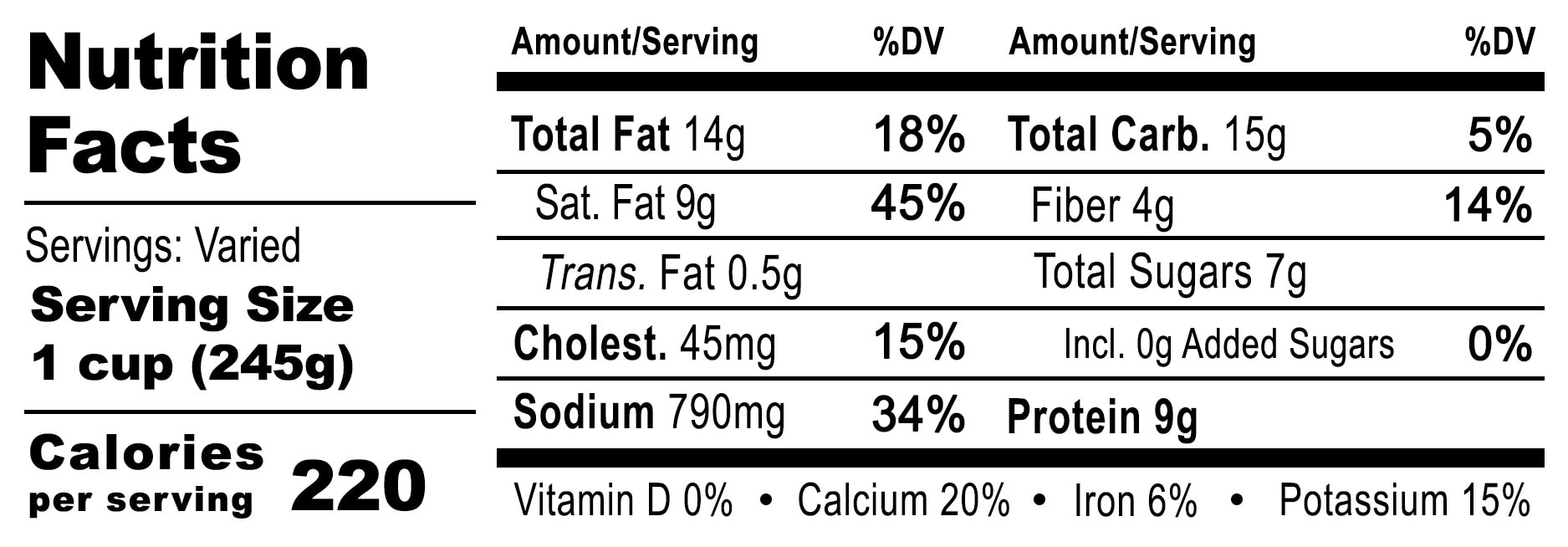 Nutrition Facts Tomatocheddar_ALL