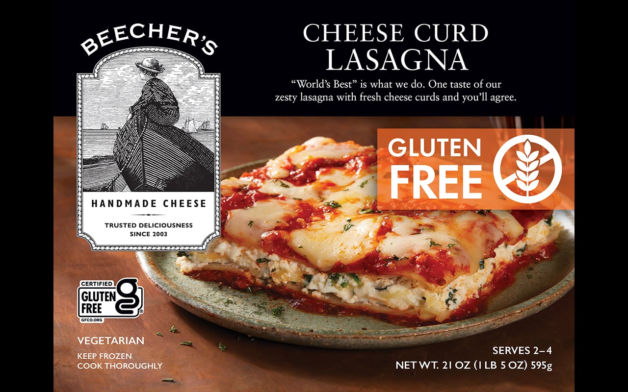 Gluten Free Cheese Curd Lasagna box front