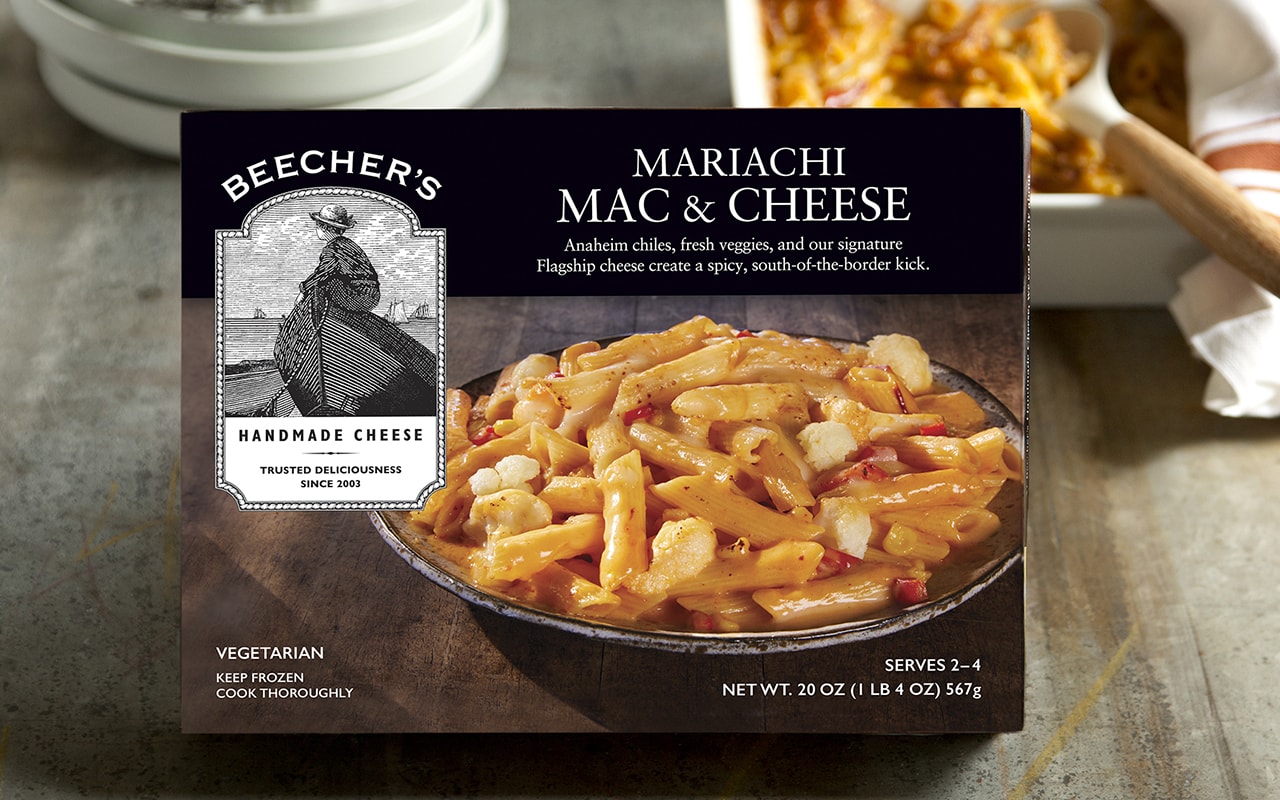 Mariachi Mac & Cheese beauty shot with box